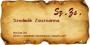Szedmák Zsuzsanna névjegykártya