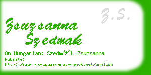 zsuzsanna szedmak business card